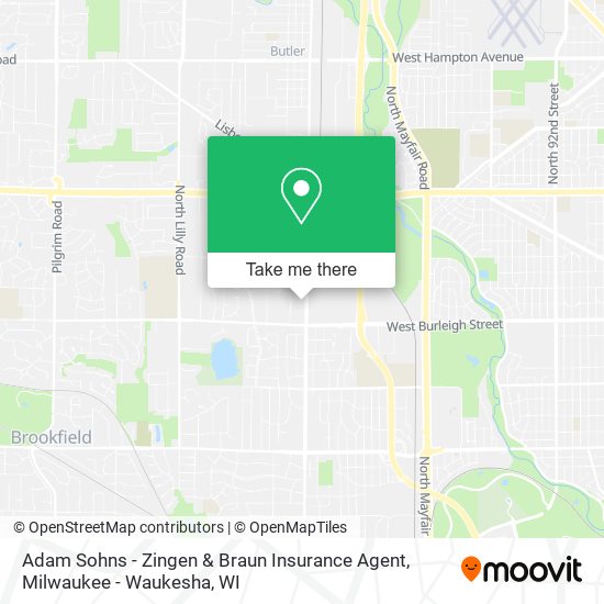 Adam Sohns - Zingen & Braun Insurance Agent map