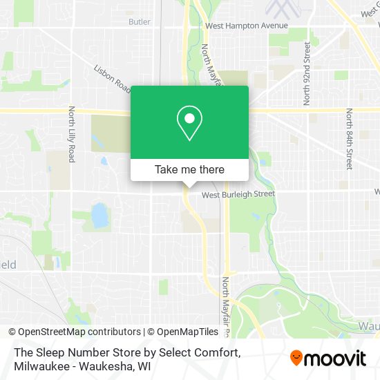 The Sleep Number Store by Select Comfort map