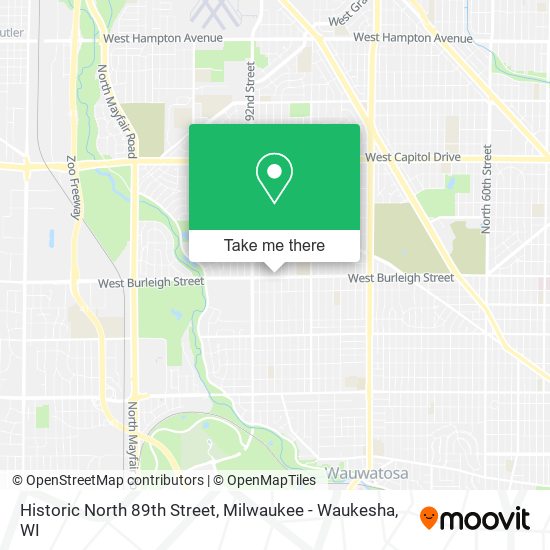 Historic North 89th Street map