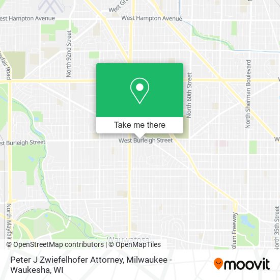Peter J Zwiefelhofer Attorney map