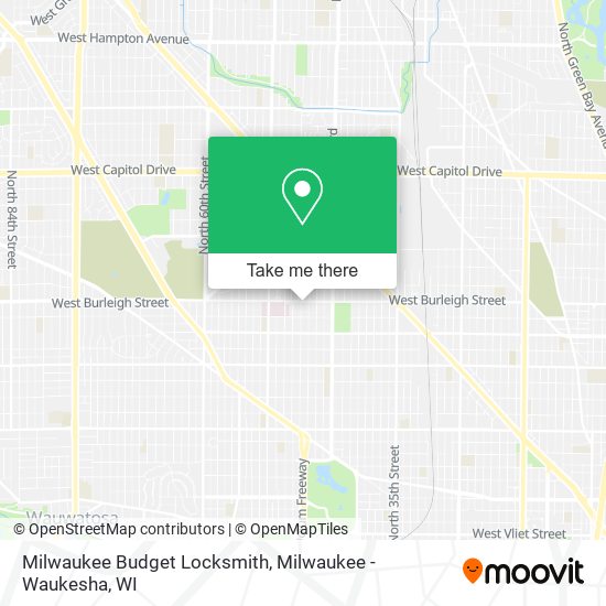 Milwaukee Budget Locksmith map