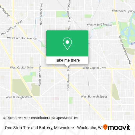 Mapa de One Stop Tire and Battery