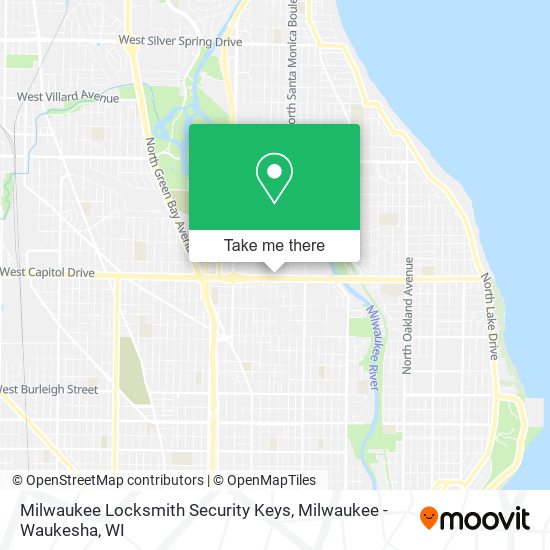Mapa de Milwaukee Locksmith Security Keys