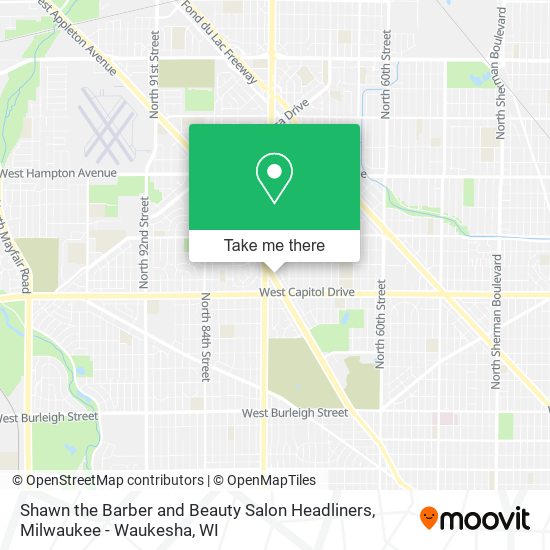 Shawn the Barber and Beauty Salon Headliners map
