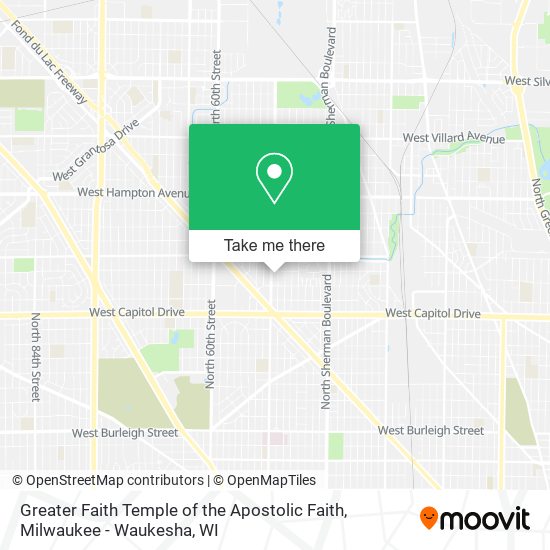 Greater Faith Temple of the Apostolic Faith map