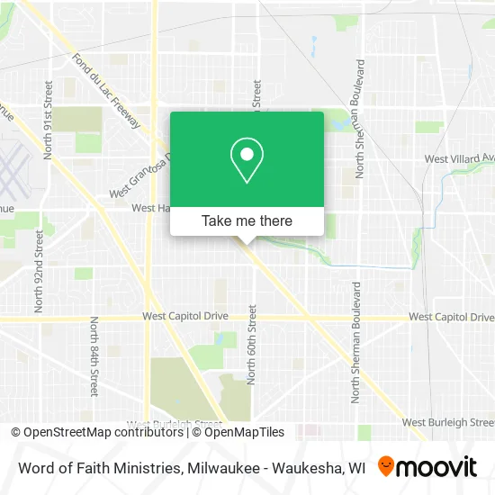 Mapa de Word of Faith Ministries