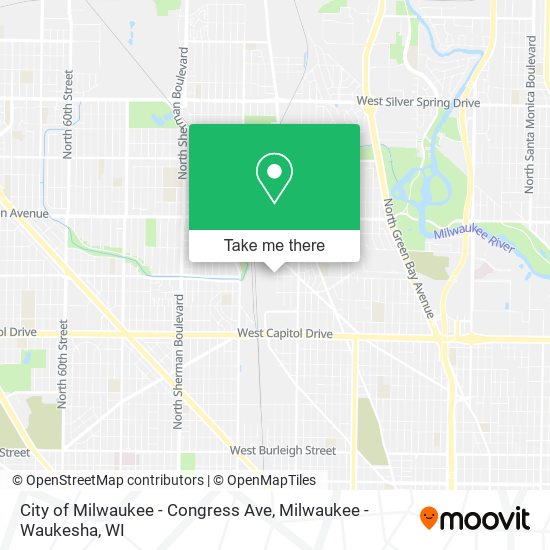 City of Milwaukee - Congress Ave map
