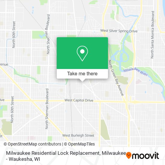 Milwaukee Residential Lock Replacement map