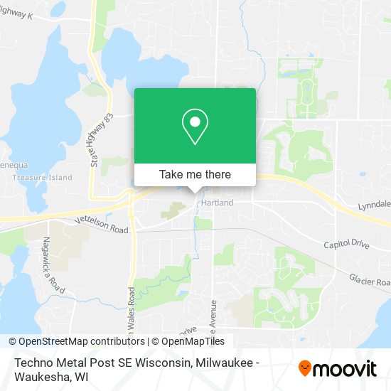 Mapa de Techno Metal Post SE Wisconsin