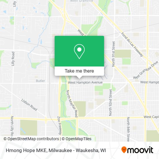 Mapa de Hmong Hope MKE