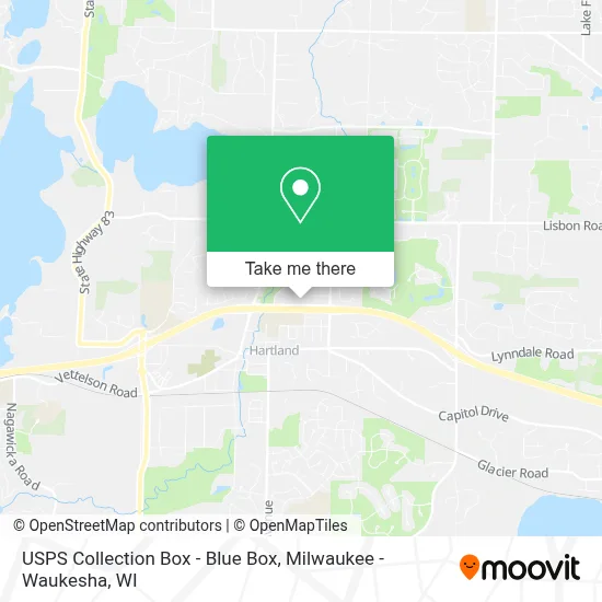 USPS Collection Box - Blue Box map
