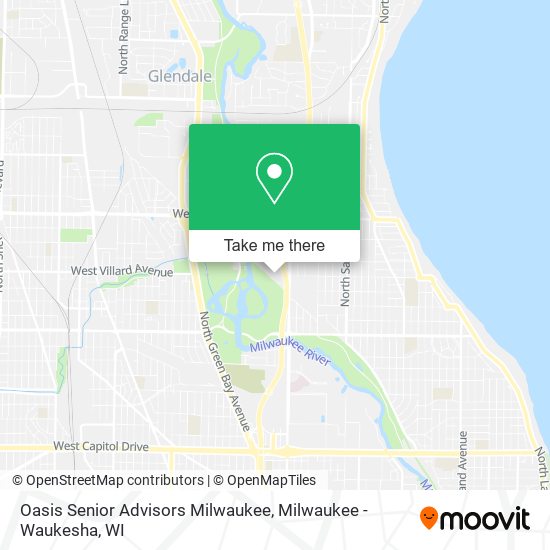 Oasis Senior Advisors Milwaukee map