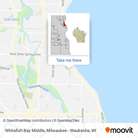 Mapa de Whitefish Bay Middle