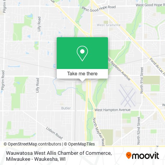 Wauwatosa West Allis Chamber of Commerce map
