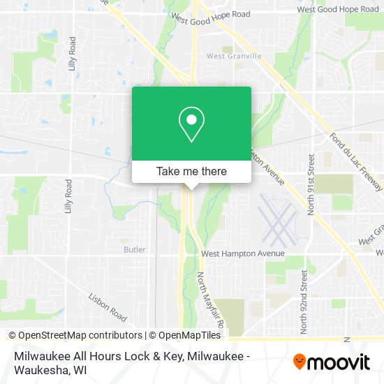 Milwaukee All Hours Lock & Key map