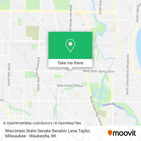 Wisconsin State Senate Senator Lena Taylor map