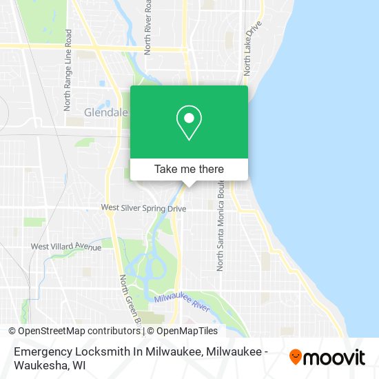 Mapa de Emergency Locksmith In Milwaukee