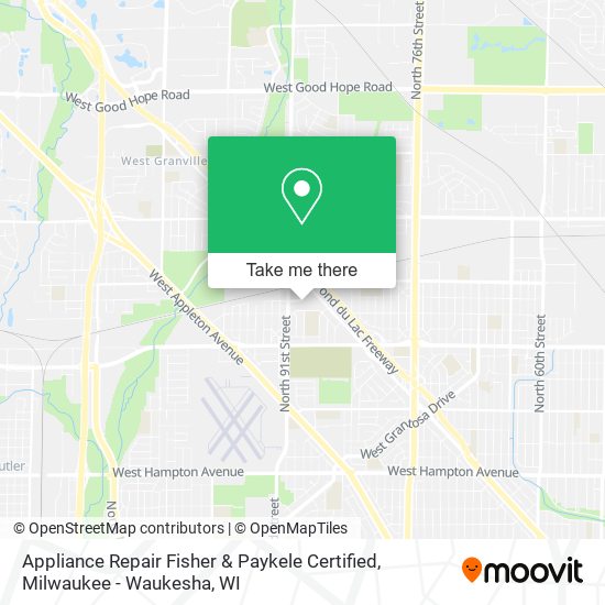 Mapa de Appliance Repair Fisher & Paykele Certified