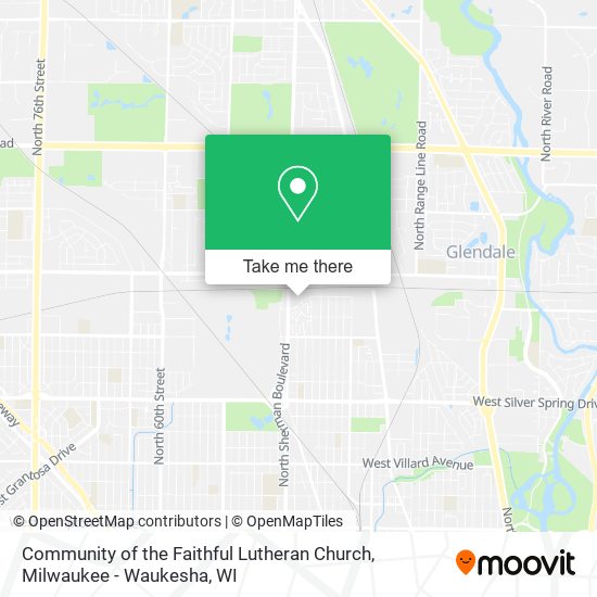 Community of the Faithful Lutheran Church map
