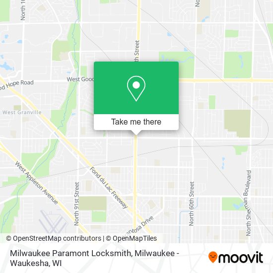 Milwaukee Paramont Locksmith map