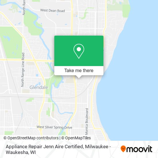 Appliance Repair Jenn Aire Certified map