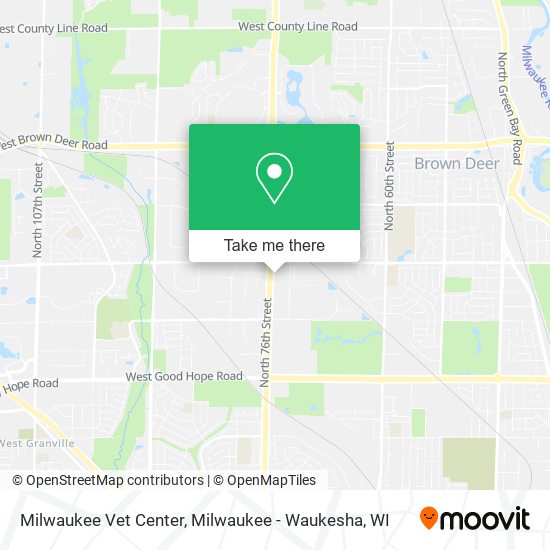 Milwaukee Vet Center map