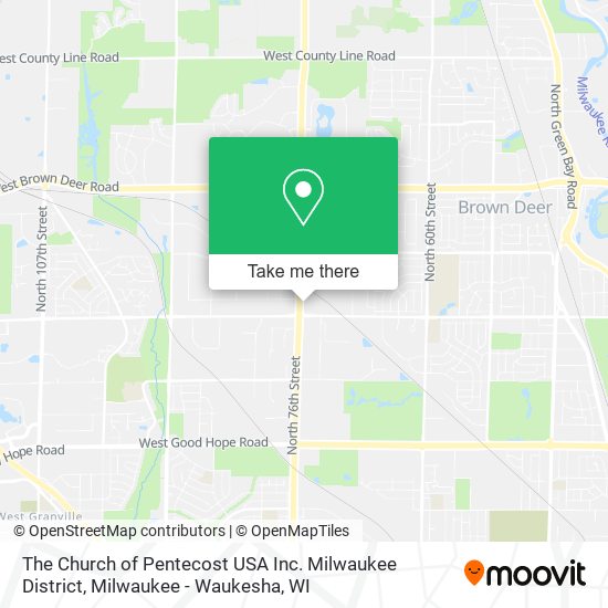 Mapa de The Church of Pentecost USA Inc. Milwaukee District