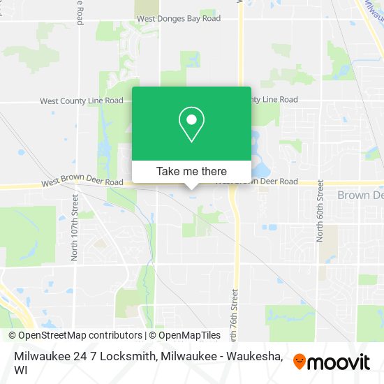 Milwaukee 24 7 Locksmith map
