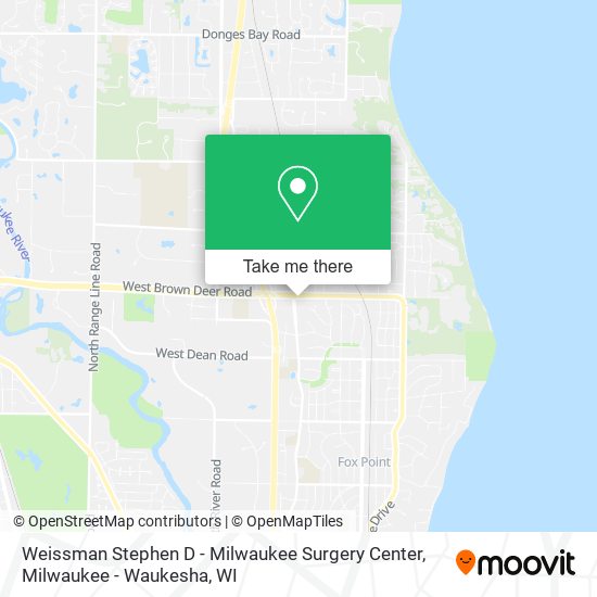 Weissman Stephen D - Milwaukee Surgery Center map