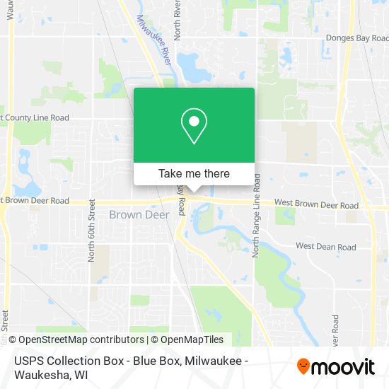 USPS Collection Box - Blue Box map