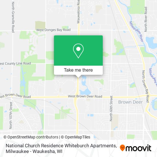 National Church Residence Whiteburch Apartments map