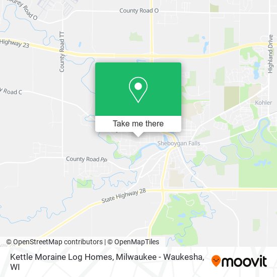 Kettle Moraine Log Homes map