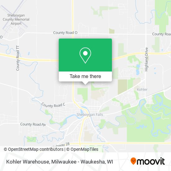 Mapa de Kohler Warehouse