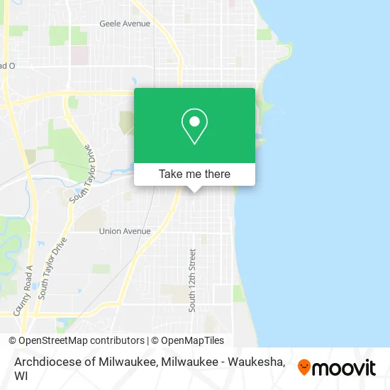 Archdiocese of Milwaukee map