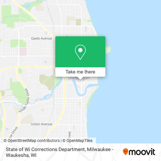 State of Wi Corrections Department map