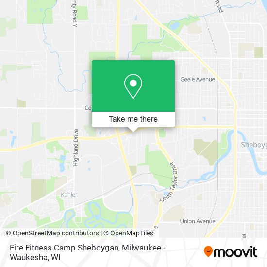 Fire Fitness Camp Sheboygan map