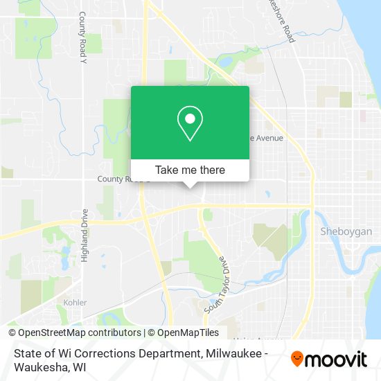 State of Wi Corrections Department map