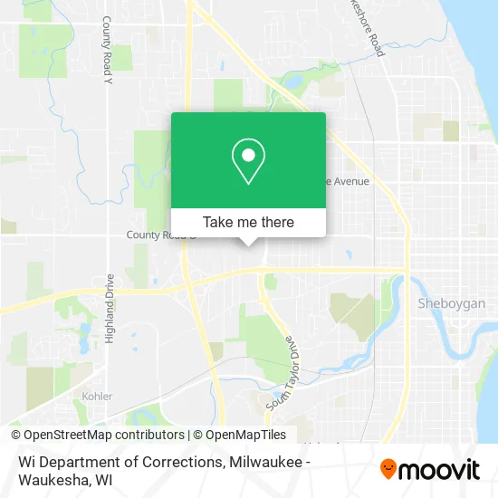 Mapa de Wi Department of Corrections