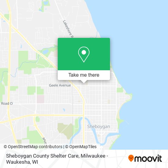 Sheboygan County Shelter Care map