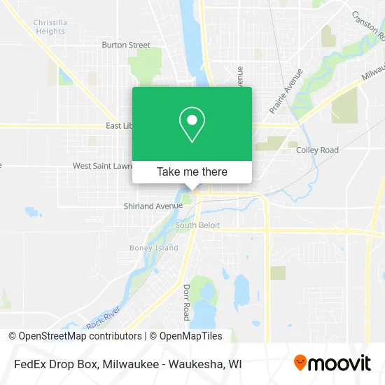 Mapa de FedEx Drop Box