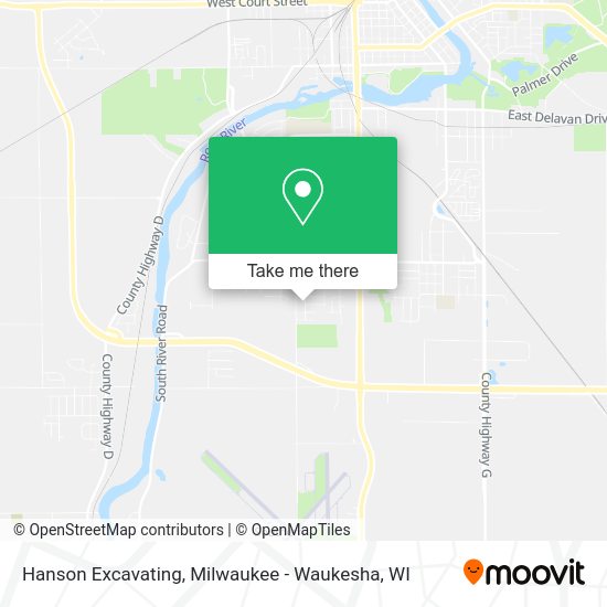 Hanson Excavating map
