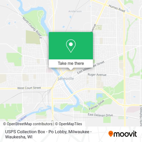 USPS Collection Box - Po Lobby map