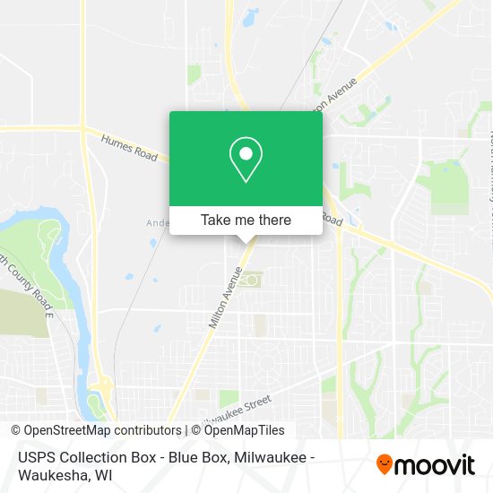 USPS Collection Box - Blue Box map