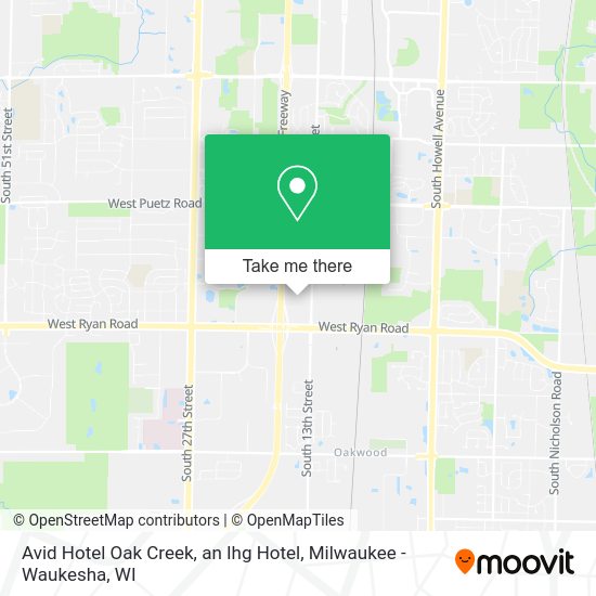 Avid Hotel Oak Creek, an Ihg Hotel map