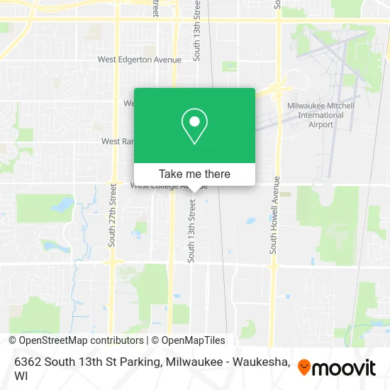 6362 South 13th St Parking map