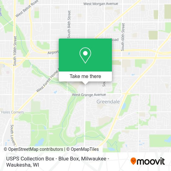 USPS Collection Box - Blue Box map