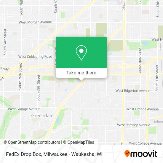 FedEx Drop Box map
