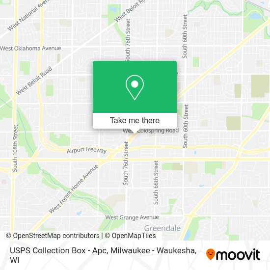 USPS Collection Box - Apc map