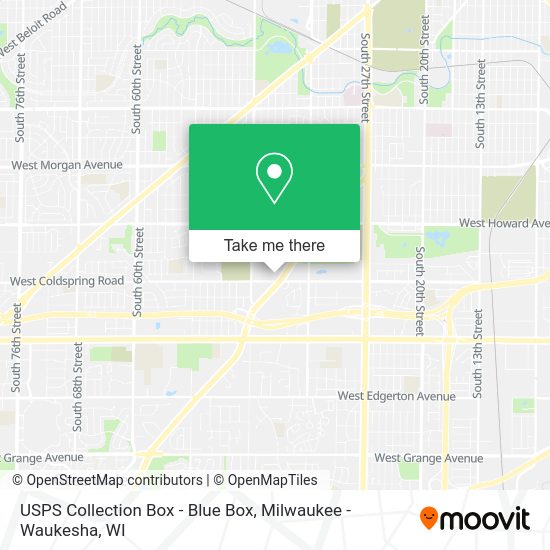USPS Collection Box - Blue Box map