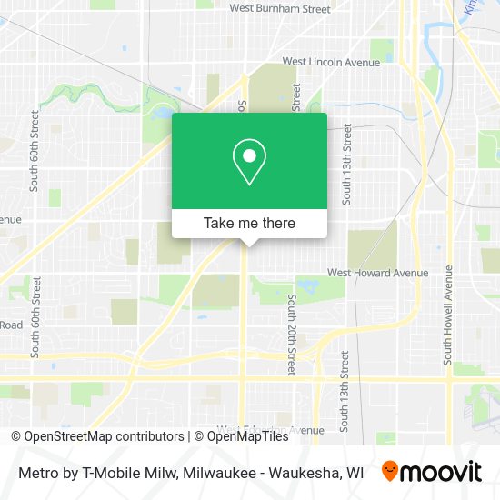 Metro by T-Mobile Milw map